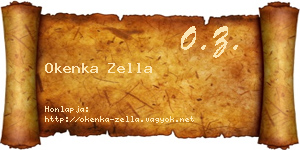 Okenka Zella névjegykártya