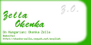 zella okenka business card